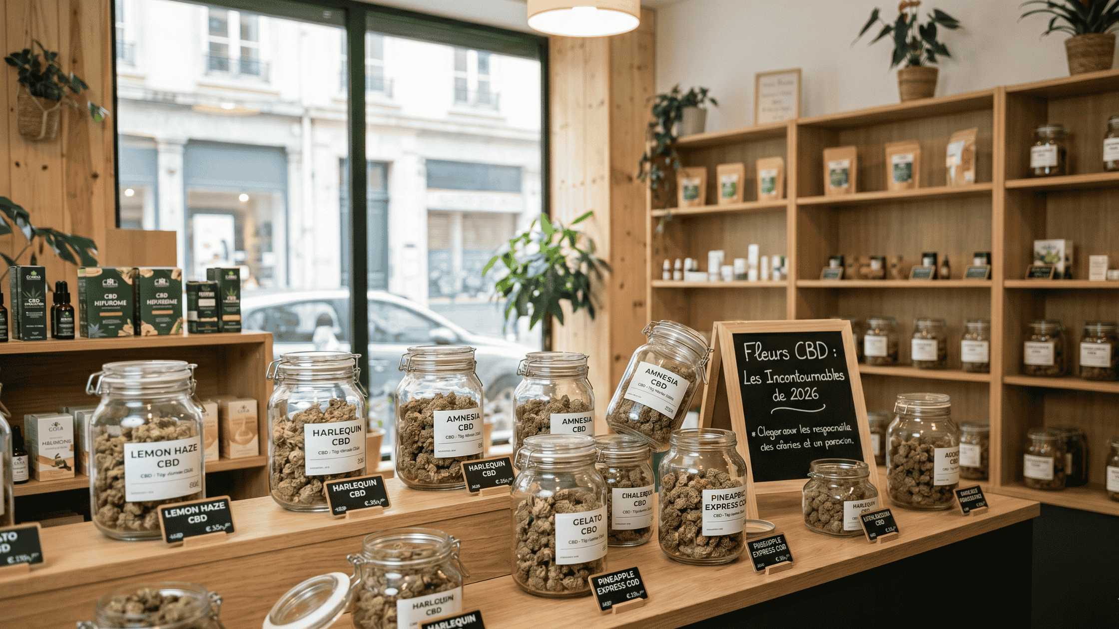 Variétés de fleurs CBD les plus vendues en boutique en 2026