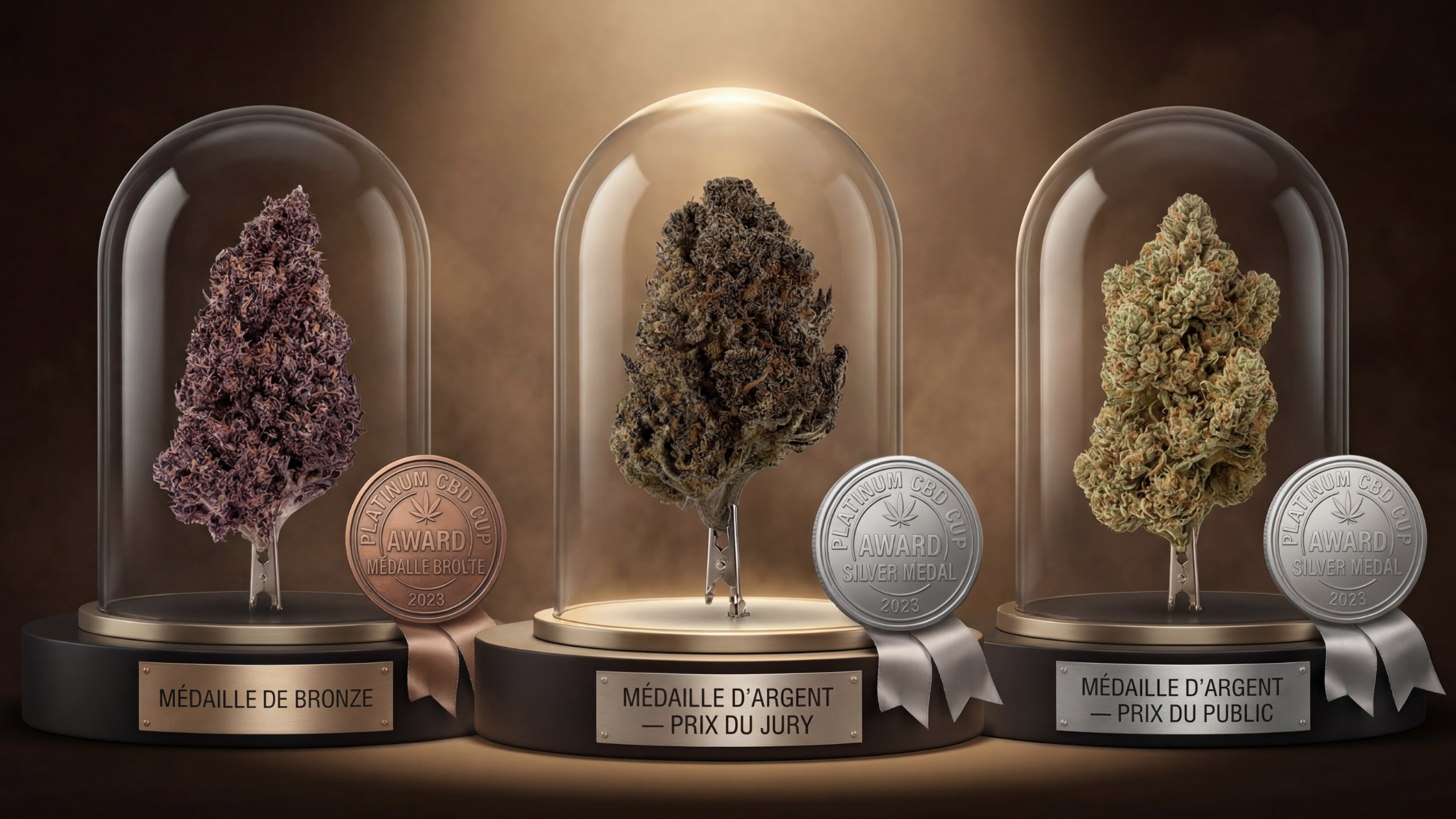 Nouveautés : fleurs CBD médaillées Platinum CBD Cup à découvrir en boutique